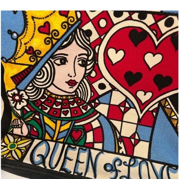 Brighton Queen Of Love Tote Bag With Heart Design & Bold Colors PurseTote Bag - Picture 2 of 16